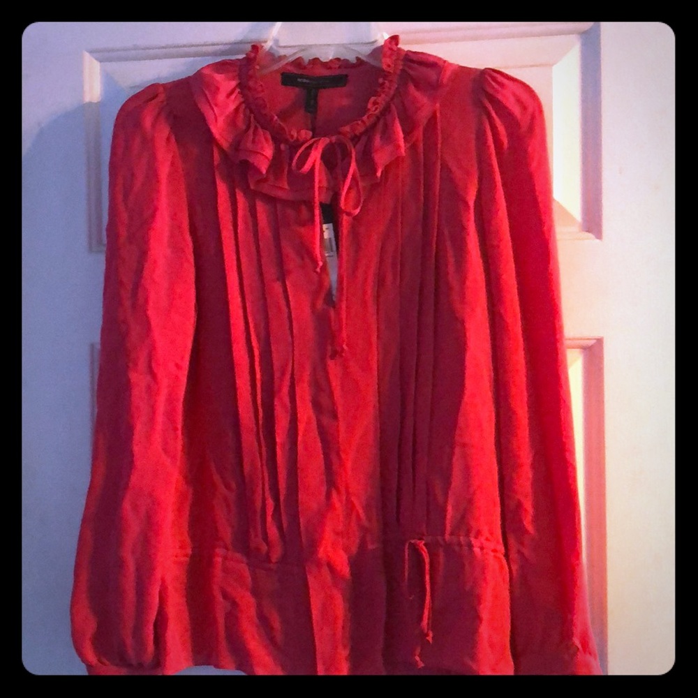 Magenta Silk Blouse